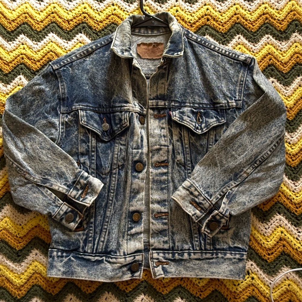 Kids Vintage LEVIS Acid Wash Denim Jacket